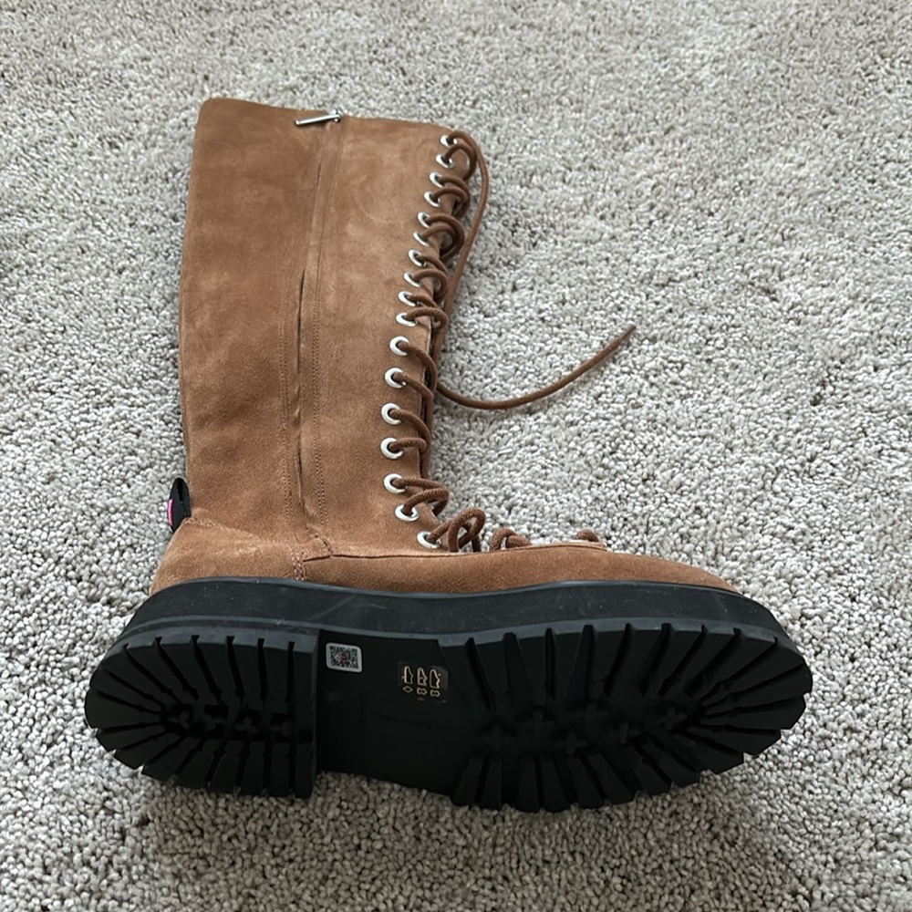 Larroudé Lara lace up Boots in brown size 38.5 - Picture 10 of 11